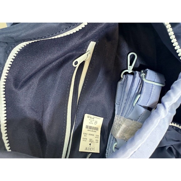 NWT J. Crew Factory Nylon Weekend Duffel Bag Blue Adjustable Strap BJ915 OS - Picture 6 of 9